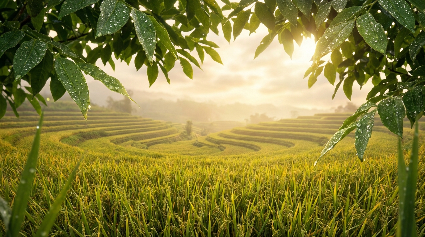 Lush Green Rice Fields